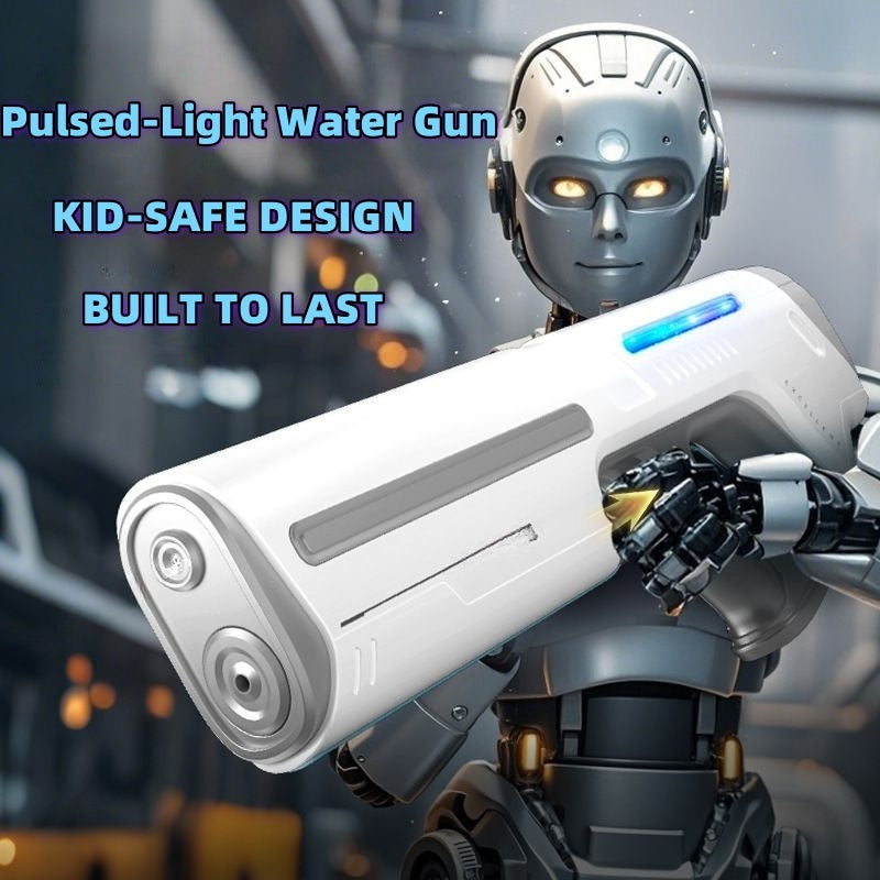 2-Pack Electric Water Gun with LED Light & 40ft Range – USB Rechargeable Auto-Fill Pulse Jet Squirt Gun for Pool Beach Backyard Kids Adults