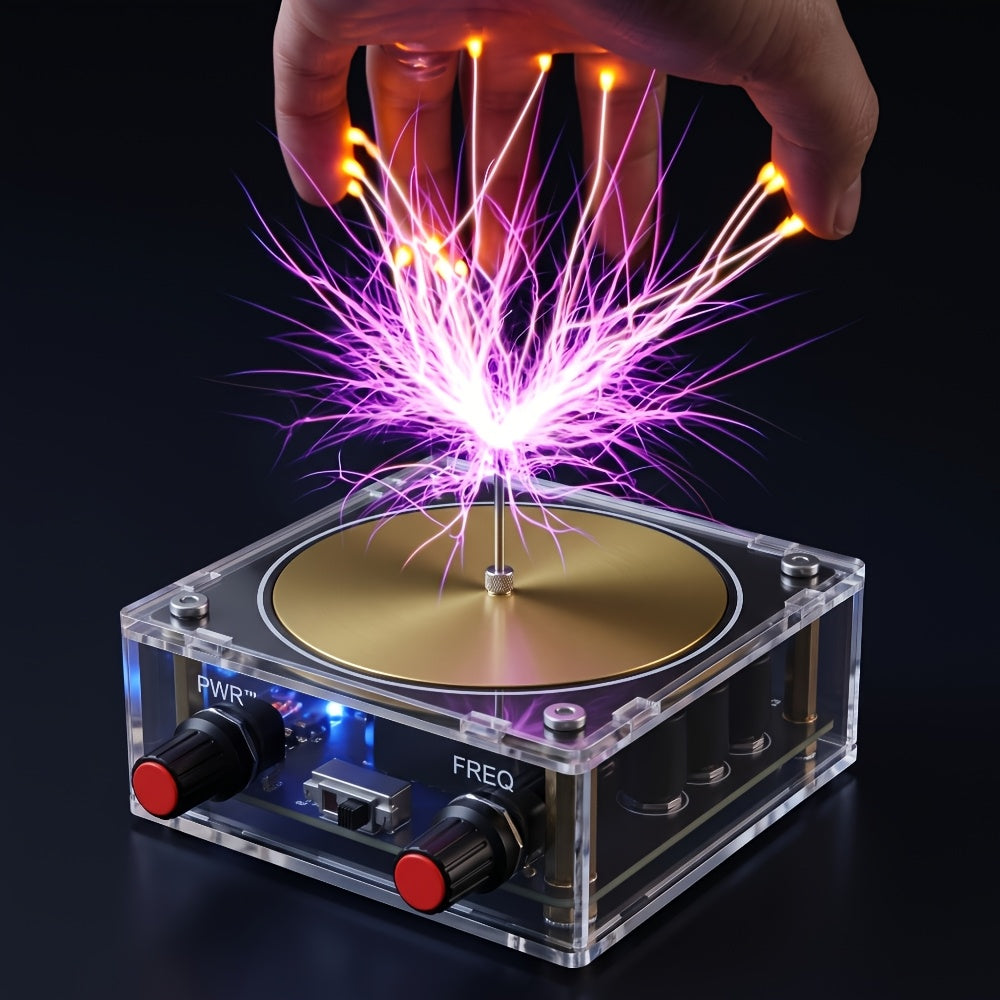 Tesla Coil Music Arc Plasma Loudspeaker – Wireless Transmission Experiment Desktop Model, STEM Science Toy for Teens Adults, Cool Birthday Gift for Boys Ages 15+