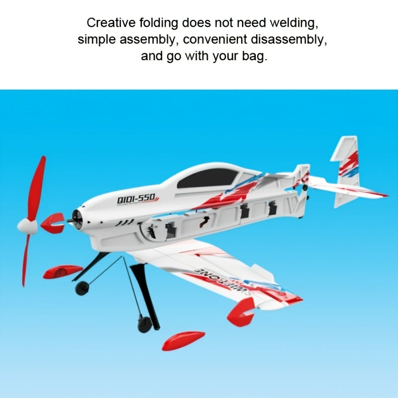 RC Plane 6CH Brushless Motor Remote Control Airplane One-Key Stunt Glider 150M Altitude 2 Batteries Beginner and Experienced Pilots Outdoor Flying Gift