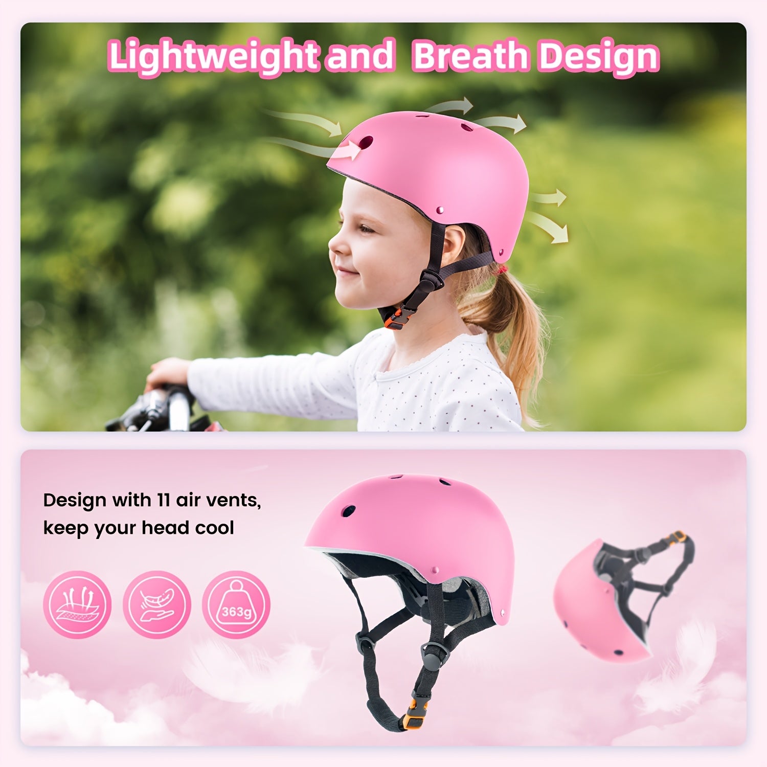 Kids Bike Helmet Adjustable XXS for Toddlers Boys Girls, Unisex Sports Cycling Helmet with Removable Liner & Ventilation, Matte Finish Safe Fit 18.89"-21.65", Birthday Christmas Halloween Outdoor Gift