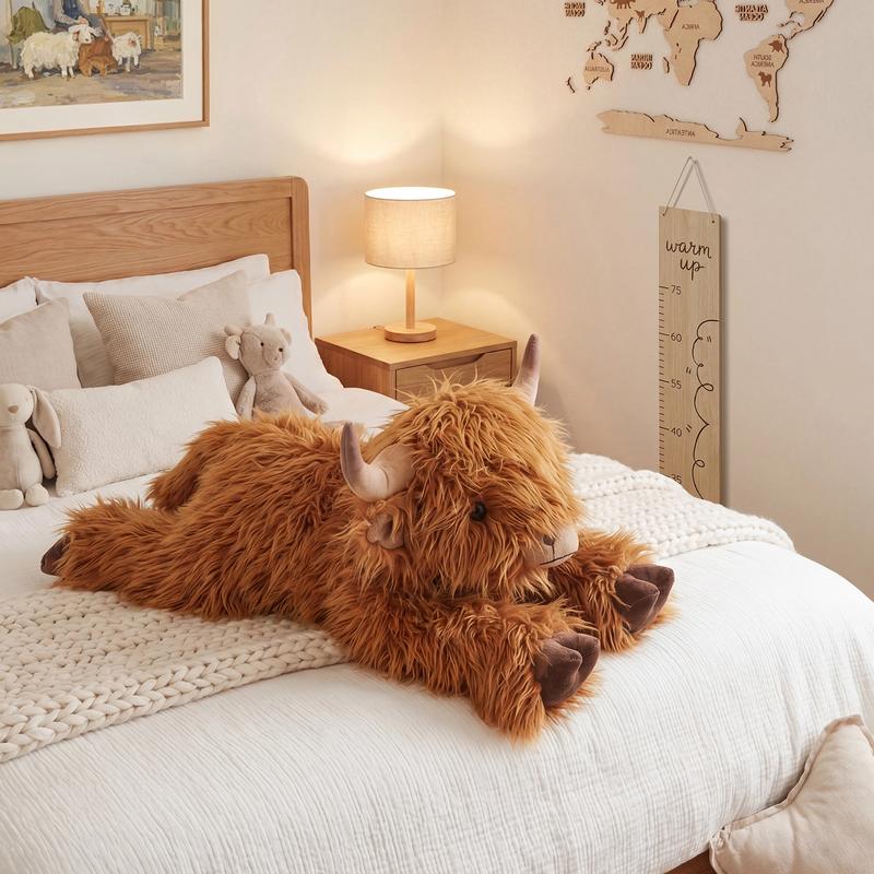 Weighted Stuffed Animal Heatable Plush by CUCKOOL, Lavender-Scented Highland Cow and Animal Companions for Cozy Downtime and Gift Giving
