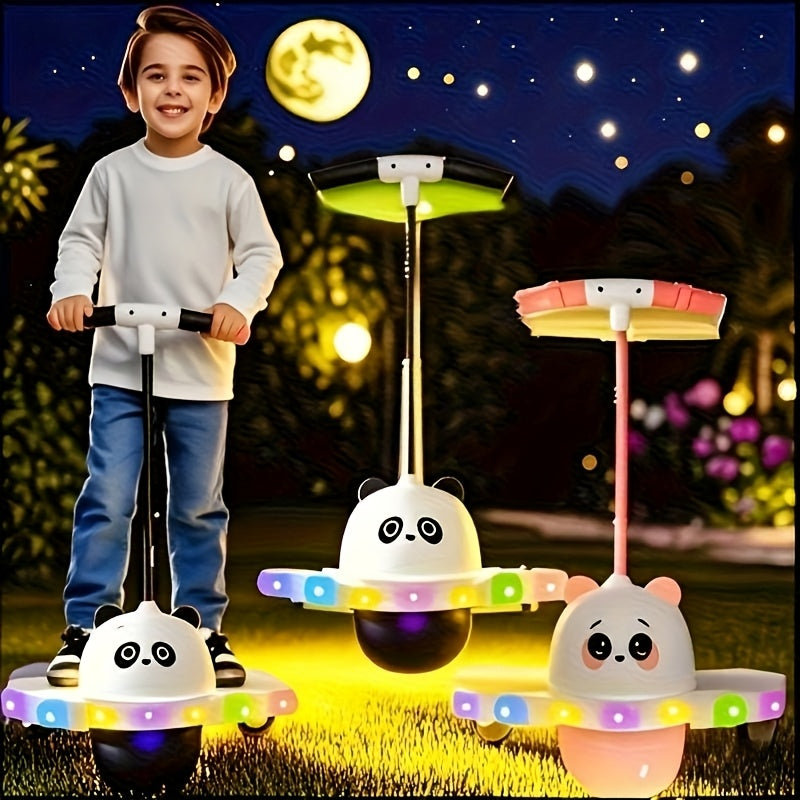 Pogo Ball Light Up LED for Kids Adults Up to 200LB - Colorful Balance Bounce Board Coordination Trick Jumper Indoor Outdoor Toy - Birthday Christmas Gift for Boys Girls Ages 6+