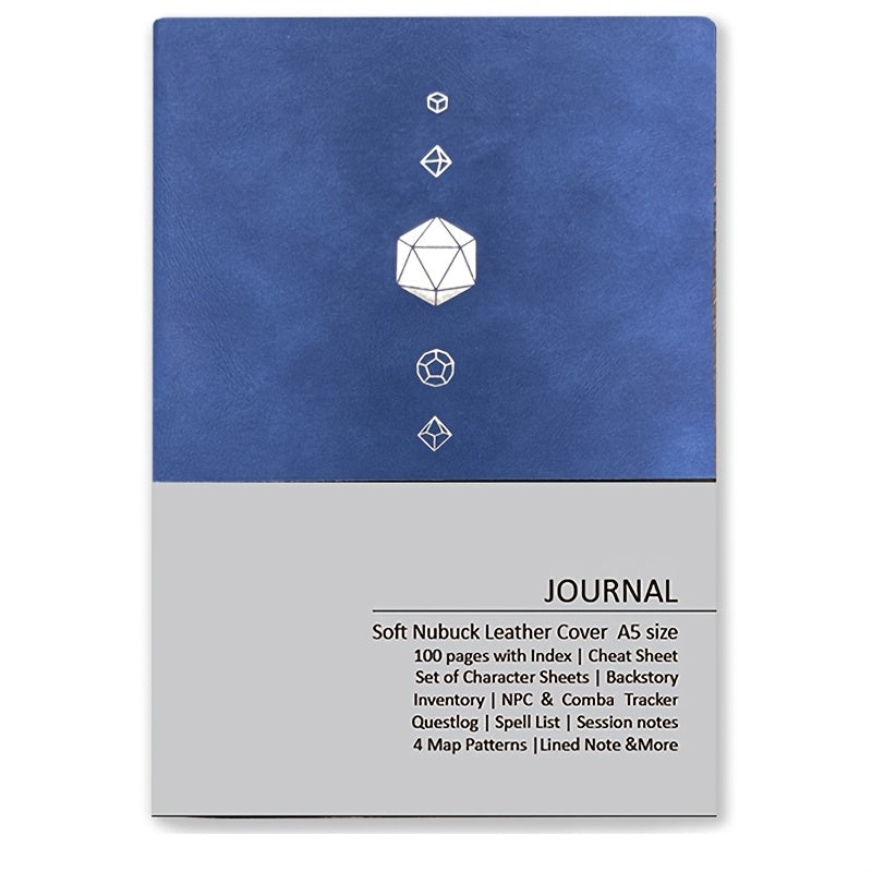 DnD RPG Journal for D&D 5e 5R Players, 100-Page All-in-One Character Sheet Notebook with Quest Log, Spell Tracker, NPC Manager & Game Guide, Gift for Dungeon Masters