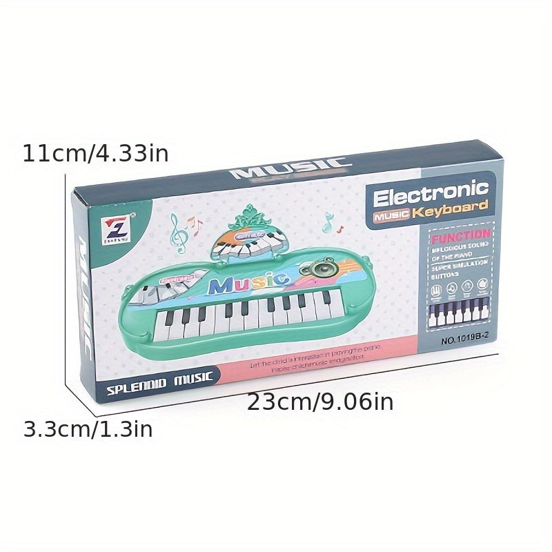 Kids Electronic Piano Toy 13 Keys – Musical Instrument for Toddlers Ages 2-6, STEM Brain Development Auditory Learning Toy, Birthday Gift for Boys Girls, Green