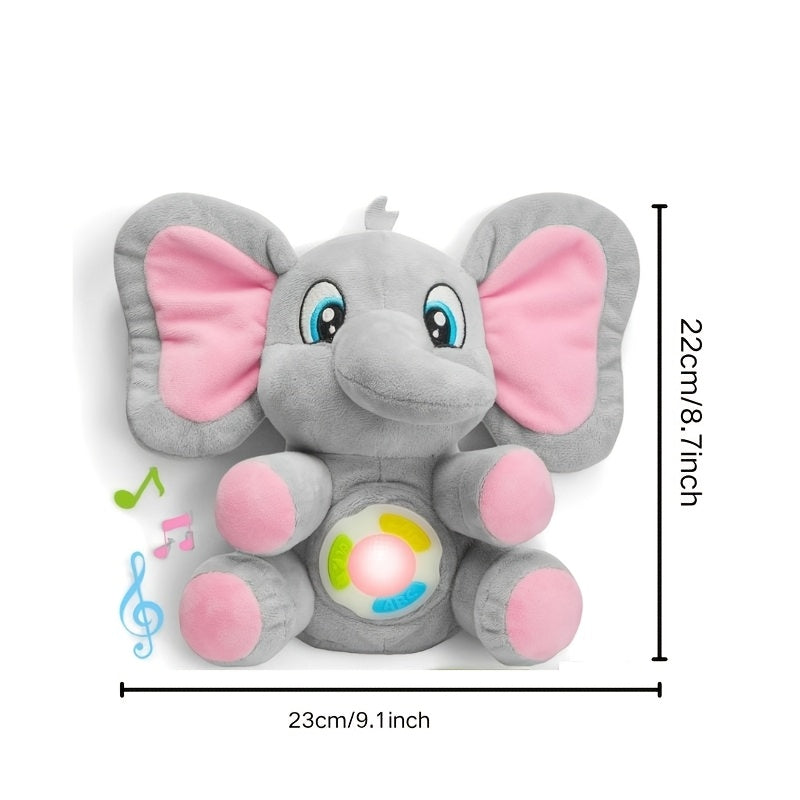 Musical Elephant Plush Baby Toy with Music & Light – Soft Stuffed Animal Sensory Toy for Infant Babies 6+ Months, Birthday Christmas Gift for Boys and Girls