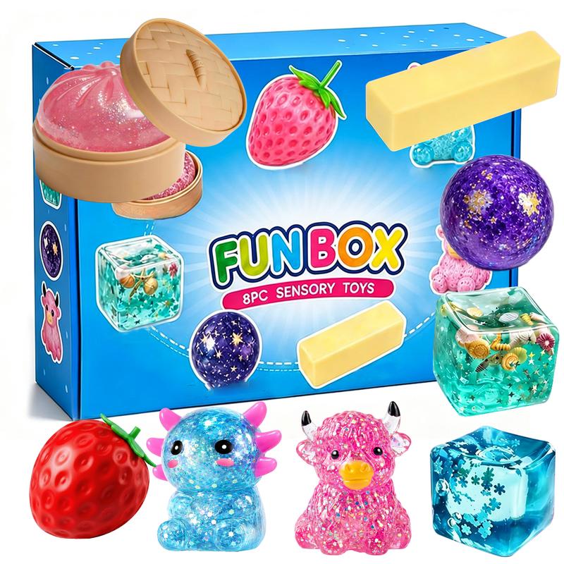 Squishy Fidget Toy Set, Cute Slow Rising Sensory Squeeze Toys for Teens and Adults, Desk Breaks, Halloween Party Favors and Birthday Gifts