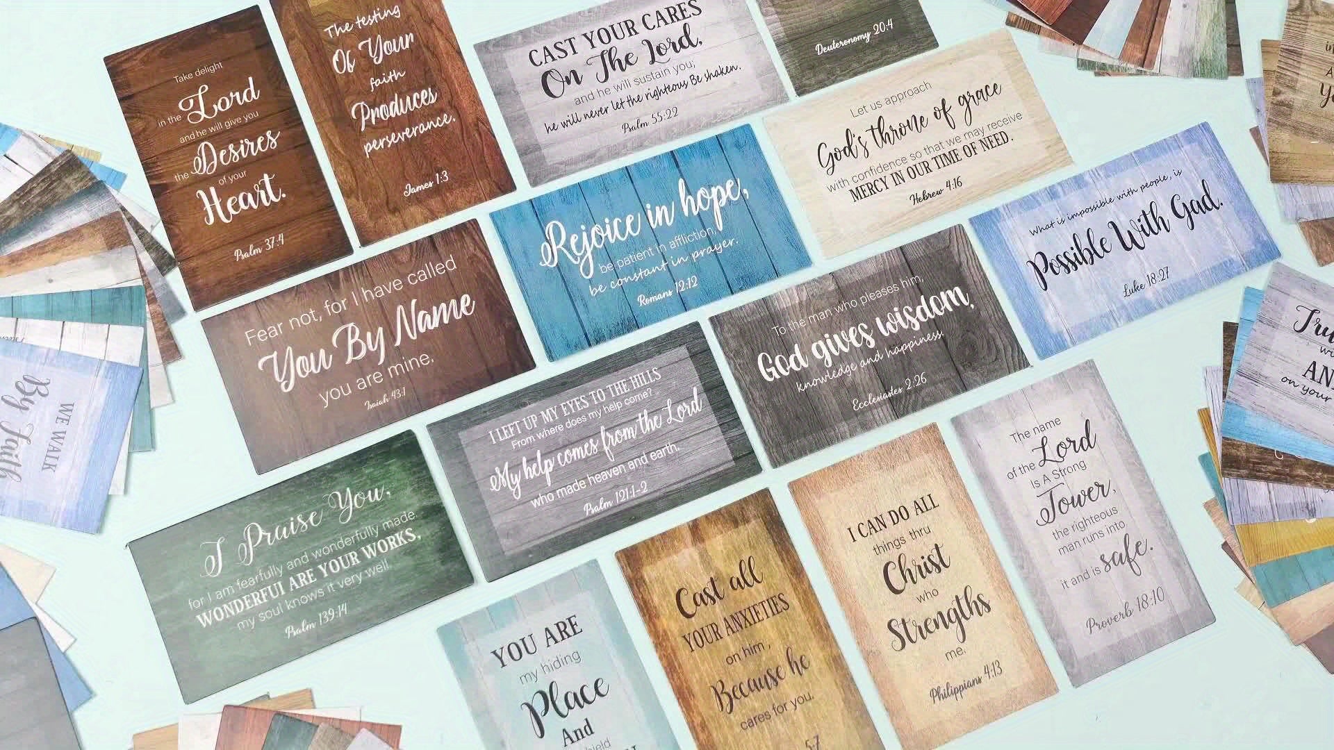 Bible Verse Cards 240 Pcs with Full Scripture – Mini Prayer Cards Inspirational Quote Cards Bulk for Women Men Students Christian Religious Gift