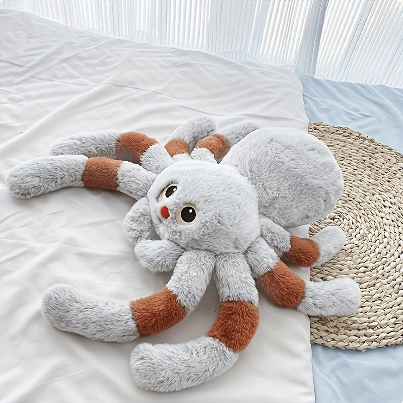 Spider Plush Toy Stuffed Animal - Mixed Color Polyester Fiber Soft Spider Plush, Sofa Pillow, Home Decor, Halloween Christmas Decoration, Birthday Gift for Women Girls Spider Lovers
