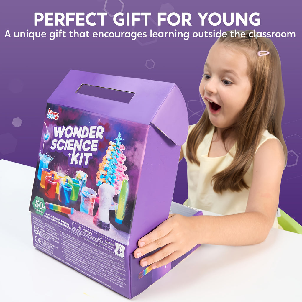 STEM Science Kit for Kids with 50+ Experiments - Crystal Tree Growing Kit, Lava Lamp, Volcano & Chemistry Lab Activities, Educational Science Toy for Boys Girls Ages 6-12, Birthday Christmas Gift