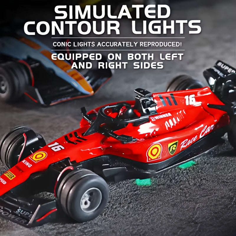 Mini RC Racing Car 1:64 Scale 4WD Drift Alloy Die-Cast with Lights & Adjustable Speed, 2.4G Remote Control Car for Boys Kids Adults, Indoor Outdoor Christmas Birthday Gift