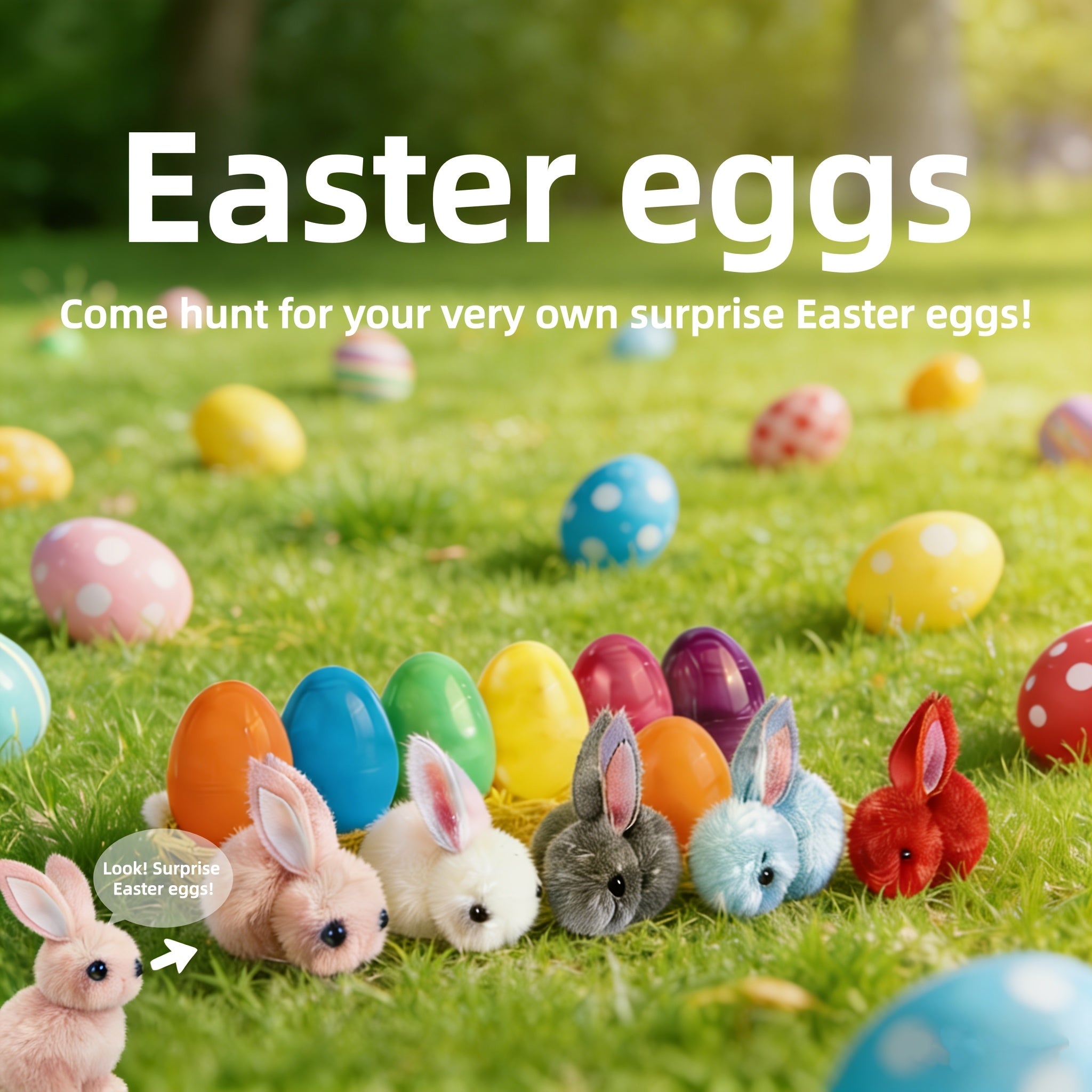 Bunny Shaped Easter Eggs Decorative 20 Pcs Mixed Color – Cute Cartoon Mini Ornaments, Easter Basket Fillers, Party Favors, Holiday Gifts & Kids DIY Craft Decor