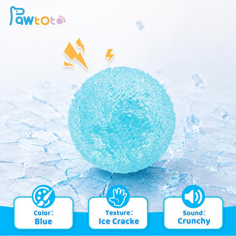 Mochi Squishy Ball by Pawtoto, Handmade Crystal Dumpling Sensory Fidget with Ice Crack, Slush or Fluffy Textures for Teen and Adult Gifts