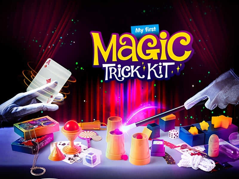 180+ Magic Tricks Kit for Kids – Beginner Magician Set with Video Lessons, Wand, Illusion Cards & Props – STEM Performance Toy – Birthday & Christmas Gift for Boys & Girls Ages 6+