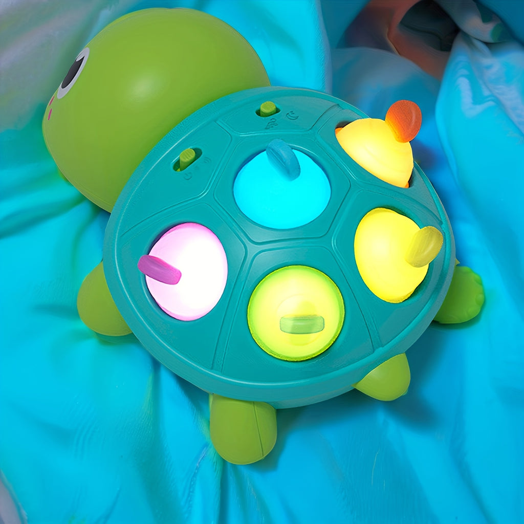 Musical Crawling Turtle Baby Toy – Dancing Crawling Toy with Music & Lights, Tummy Time Sensory Toy for Infant Boys Girls, Christmas Thanksgiving Halloween Birthday Gift