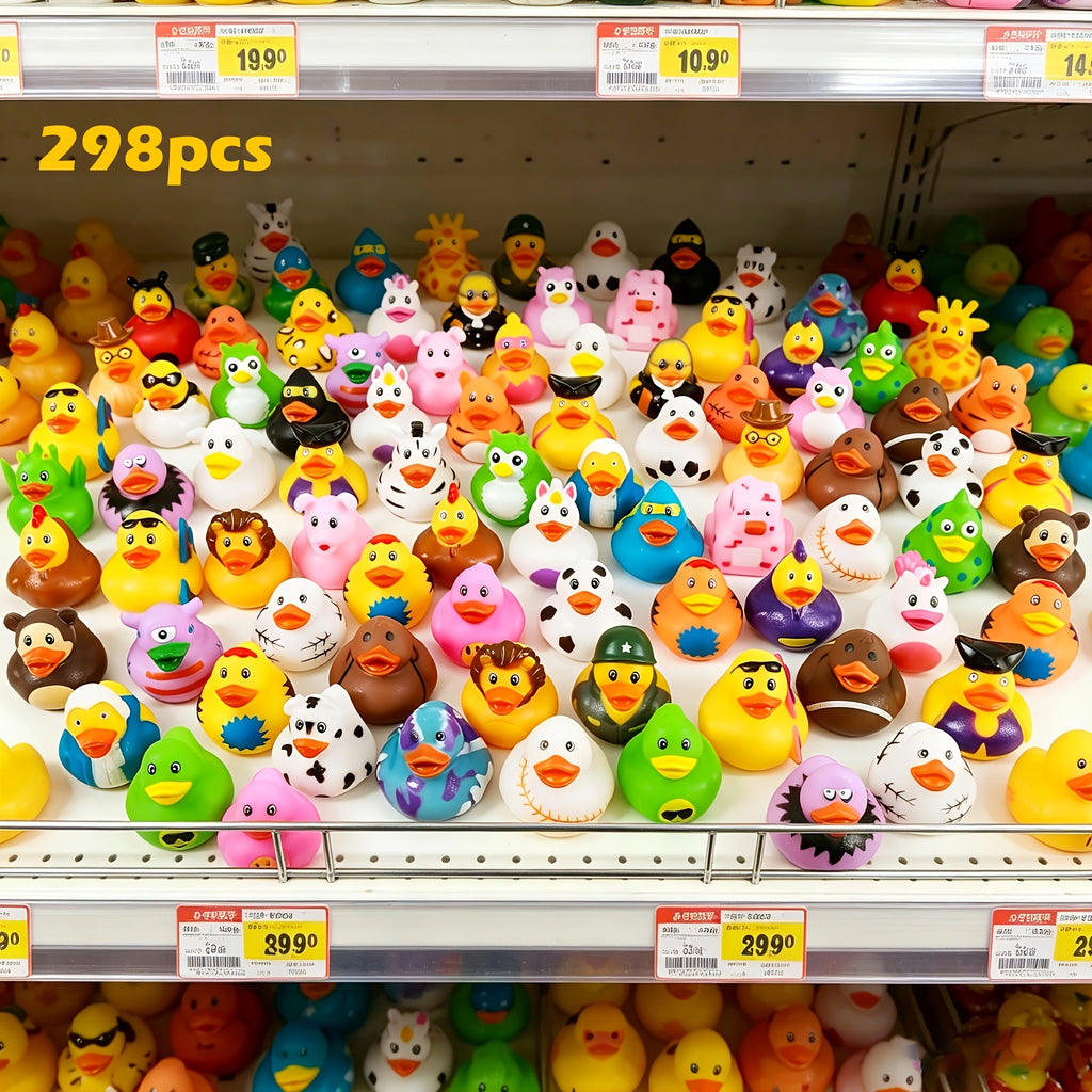 Mini Ducks Party Gift Box Bulk Assortment – 36 or 98 Pcs Halloween & Themed Mini Duckies, Baby Bath Toys, Kids Pool Toys, Birthday Party Favors & Centerpieces