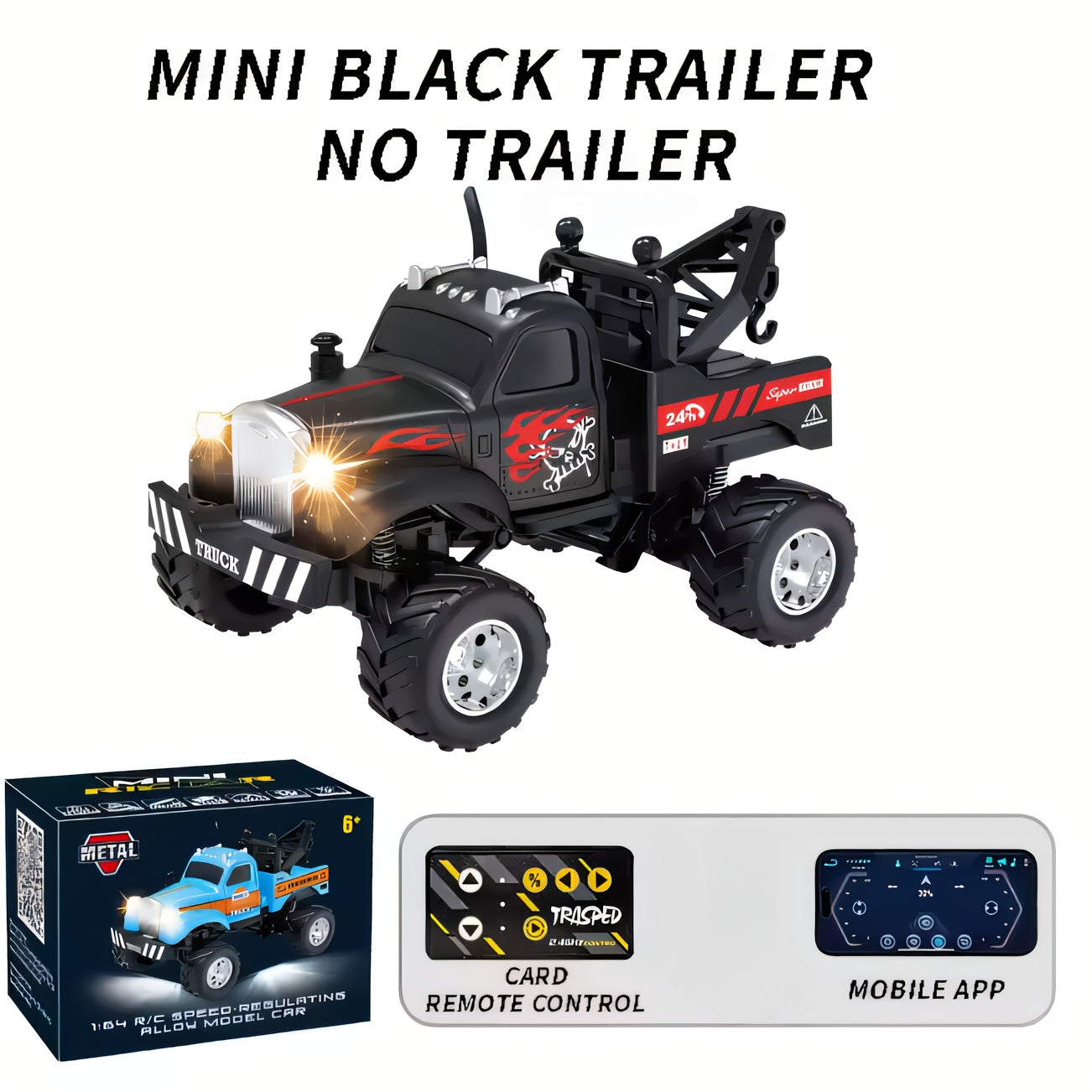 Mini RC Car 1:64 Scale 2.4GHz Alloy High-Speed Off-Road Remote Control Vehicle for Kids – Urban Road Rescue Truck, Christmas Birthday Gift for Boys Girls