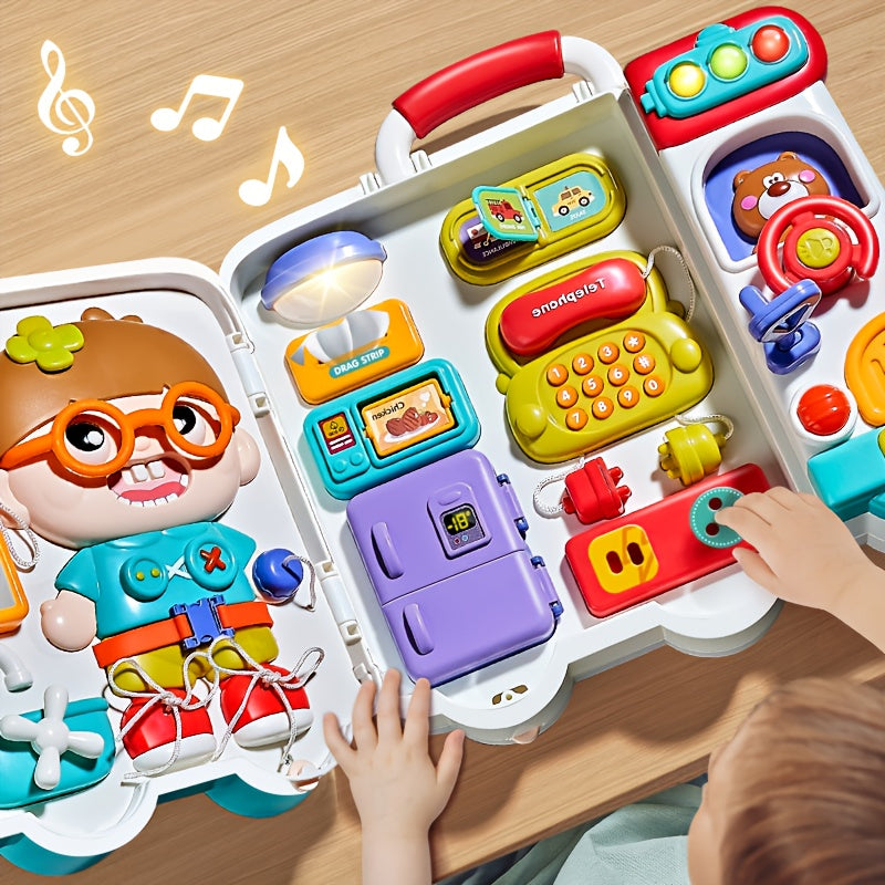 54-in-1 Busy Board Car Toy for Toddlers 18 Months+ – Fine Motor Skills Learning Activity Board, Educational Montessori Toy for Baby Boys Girls, Birthday Gift