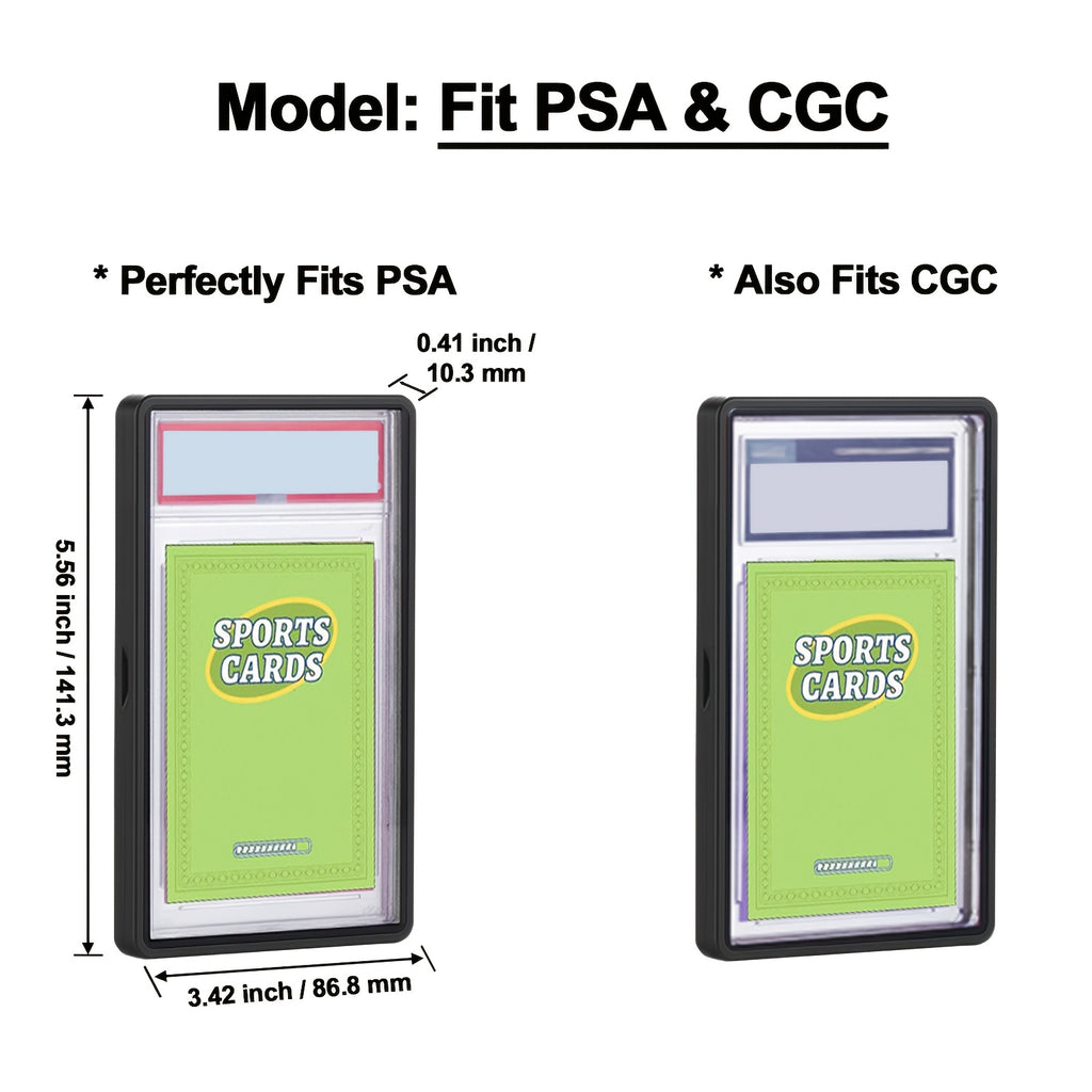 Metal Protective Case for PSA CGC BGS Graded Card Slabs Display Protection Multiple Colors Gift for Pokemon Sports Card TCG Collectors Ages 14+ Christmas