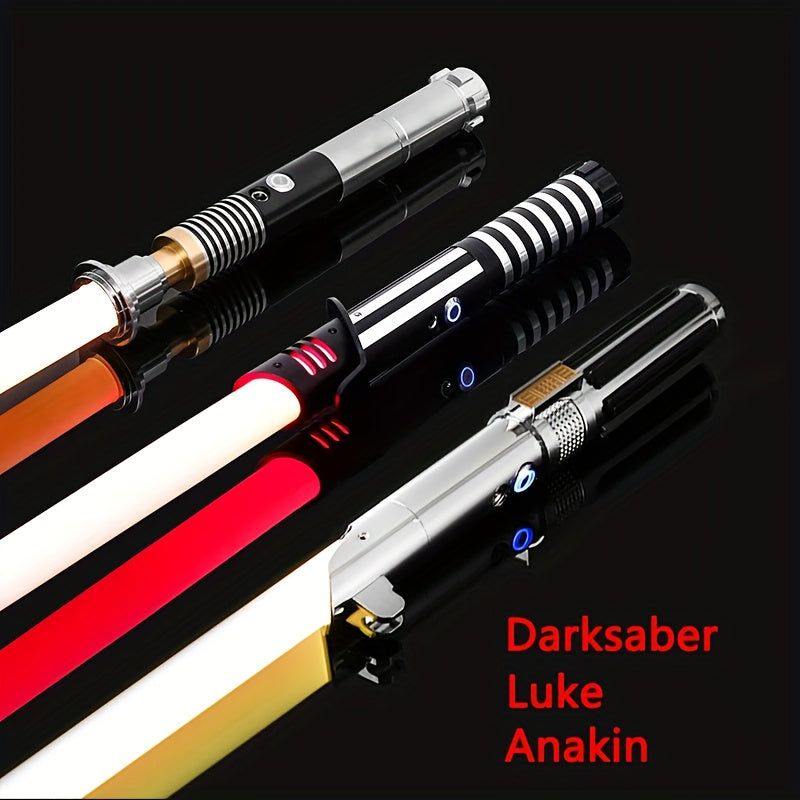 RGB LED Light Up Saber Sword 16 Colors Sound Effects Metal Handle Cosplay Toy Kids Adults Gift Halloween Christmas