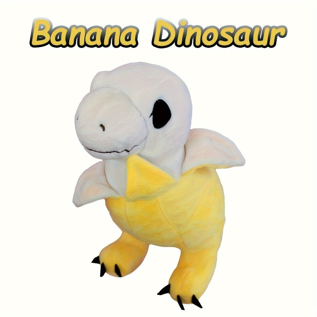 Banana Dinosaur Plush Toy 9.5 Inch – Kawaii Cartoon T-Rex in Banana Peel, Cute Fruit Soft Plushie Pillow Doll, Room Decor, Halloween Birthday Gift for Kids Friends, Dinosaur Lovers