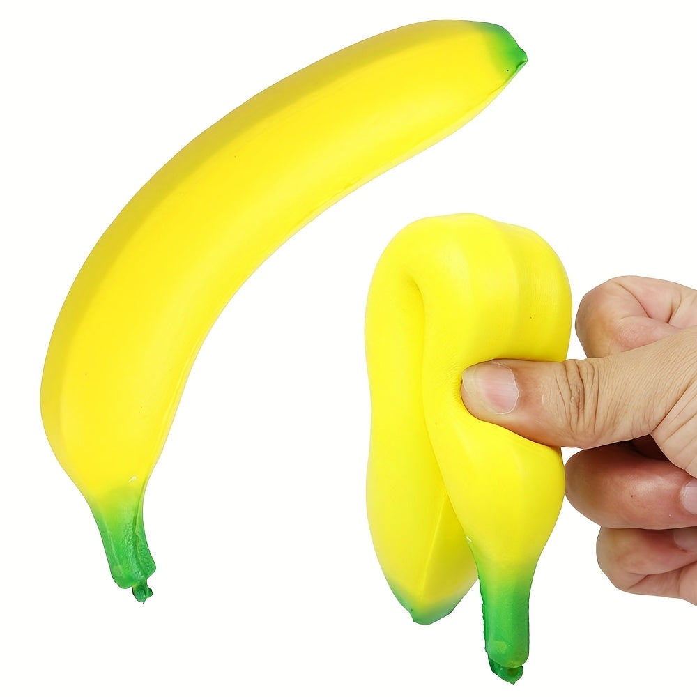 Squishy Food Slow Rising Stress Relief Toy Set 3/6pcs Butter Banana Strawberry PU Foam Sensory Squeeze Toys – Pretend Play Simulation Food for Kids Classroom Holiday Office Decoration Gift
