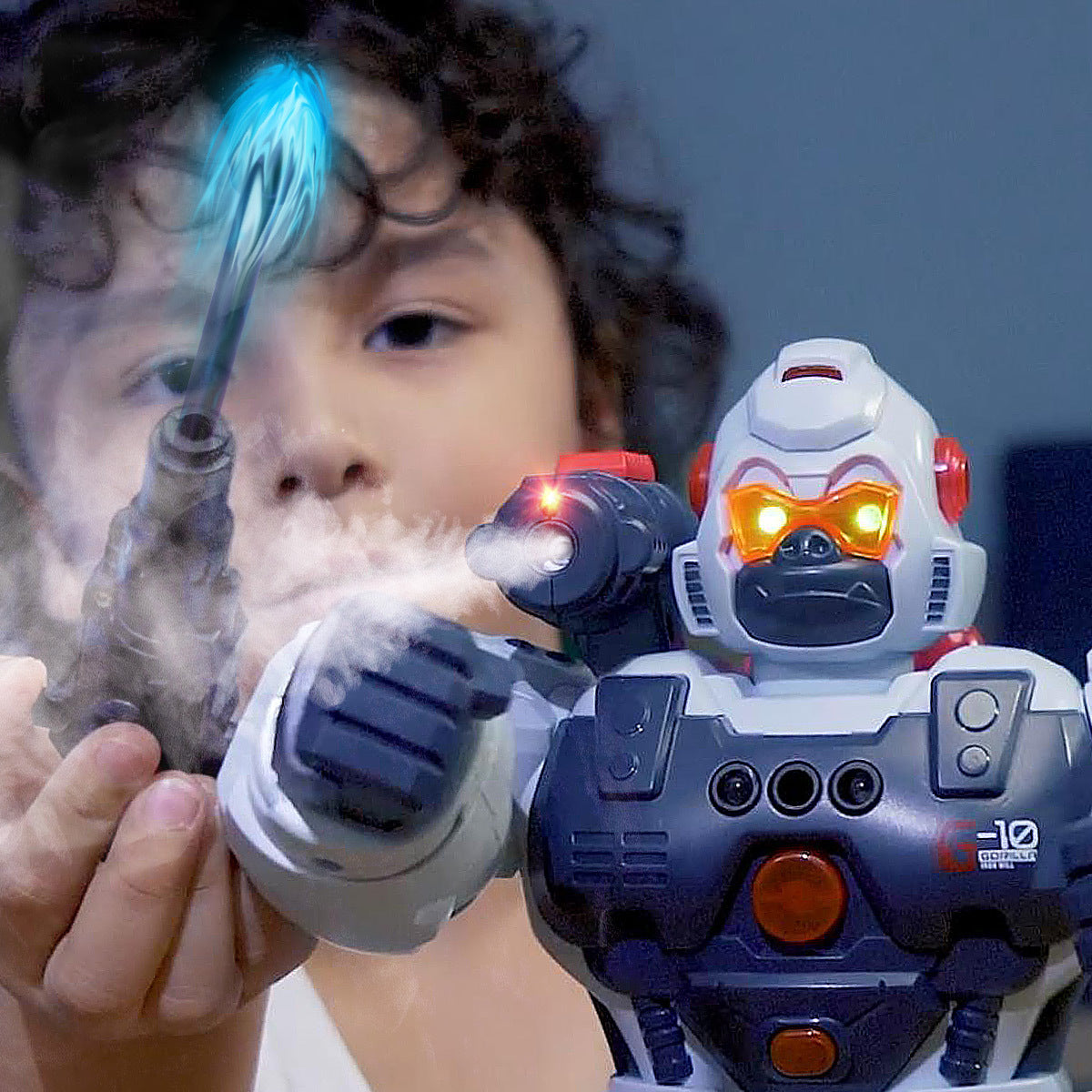 RC Robot Toy for Kids, Gesture Sensing Remote Control Smart Robot with Spray, Walking Dancing Programmable, Birthday Gift for Boys Ages 6+