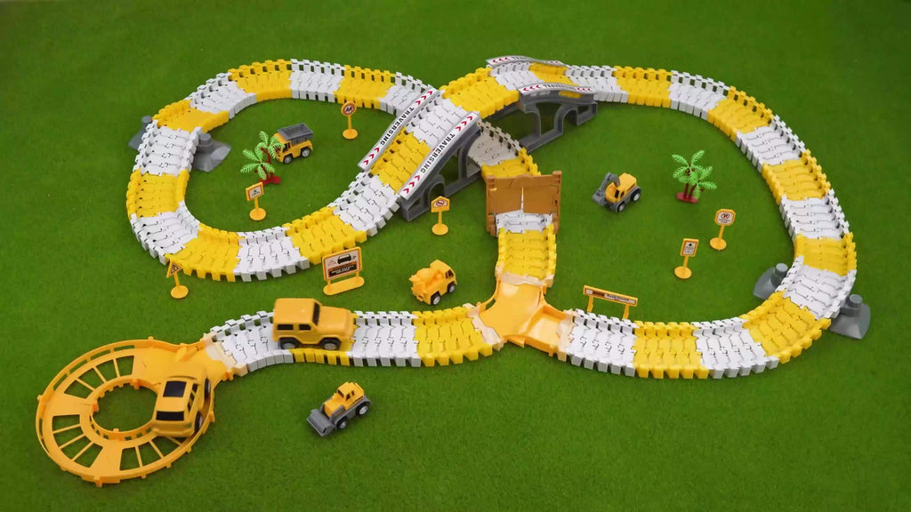 236pcs STEM Race Track Building Set for Kids Ages 3+ – Splicing Construction Track Playset with Race Cars, Preschool Engineering Toy, Christmas Birthday Gift for Boys Girls