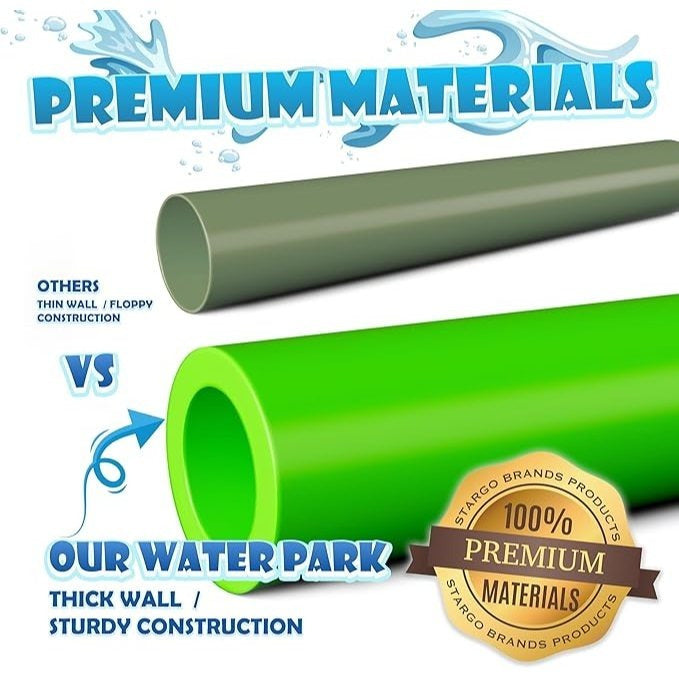Backyard Waterpark Sprinkler Toy for Kids with Dump Buckets Spinning Splash Wheel Built-In Sprinkler Sturdy Frame Outdoor Summer Water Play Gift for Boys Girls