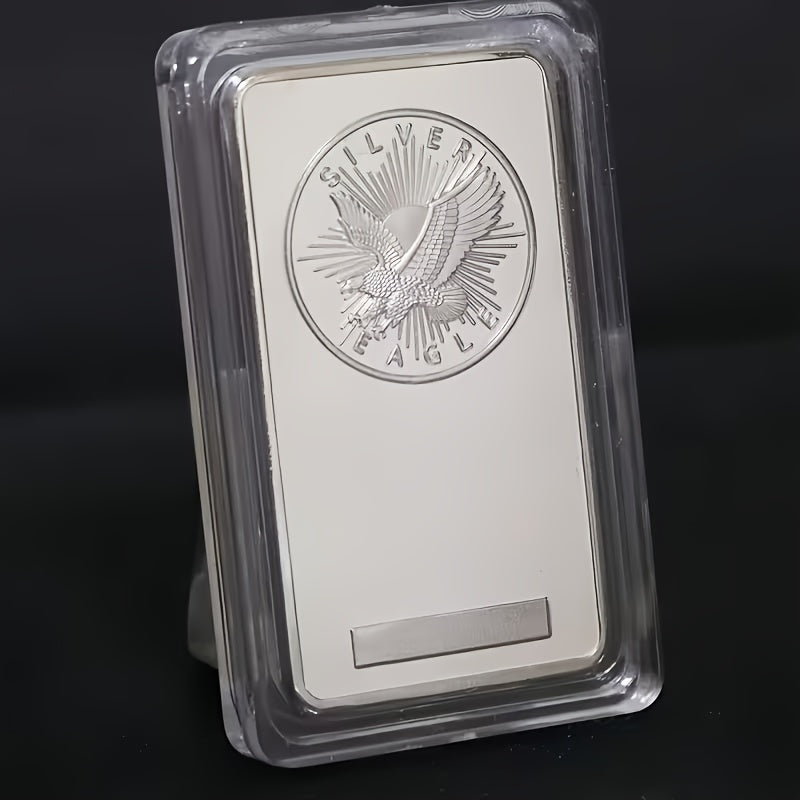 Eagle Statue Collectible Figurine 1oz 99% Pure Silver Metal – Anti-Corrosion Sealed Packaging Home Decor Craft Gift for Collectors Eagle Lovers
