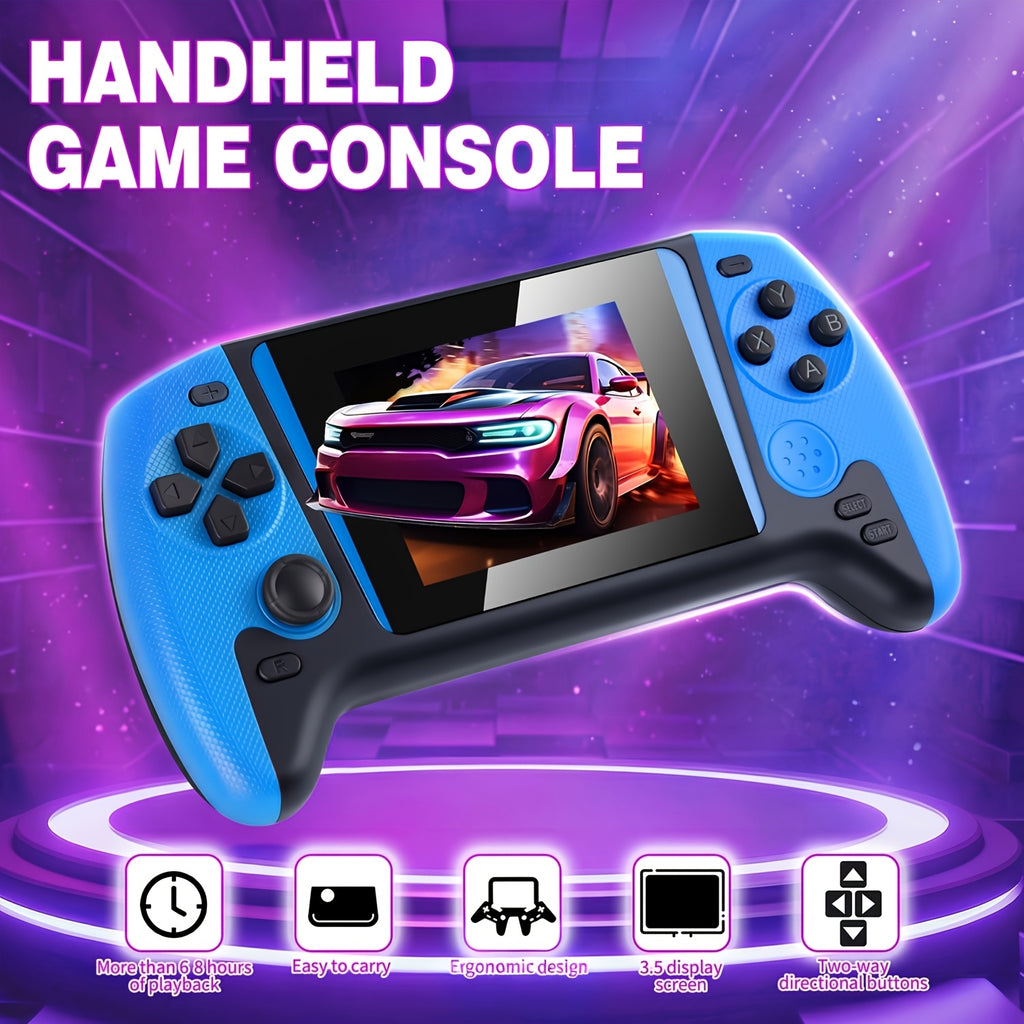 Handheld Game Console 3.5-Inch Screen Classic Mini Retro Gaming System – Single & Dual Player, Built-In Games, Portable Arcade Gift for Kids Boys Girls Adults