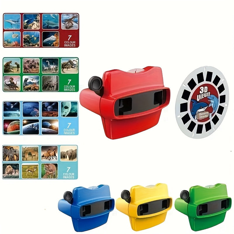 Kids 3D Slide Viewer Toy with Slides – Educational Viewing Machine Space Ocean Animals Dinosaurs Themes for Toddlers & Children Ages 3+