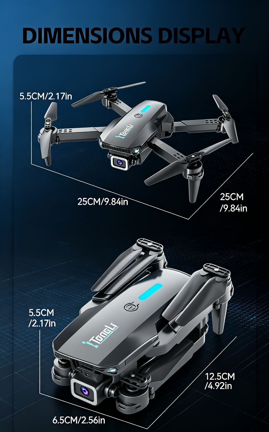 FPV Camera Drone with Dual Camera & Altitude Hold – Aerial Photography RC Quadcopter, Headless Mode, Gesture Photo, One-Key Takeoff/Landing, Drop-Resistant, Beginner & Kids Gift