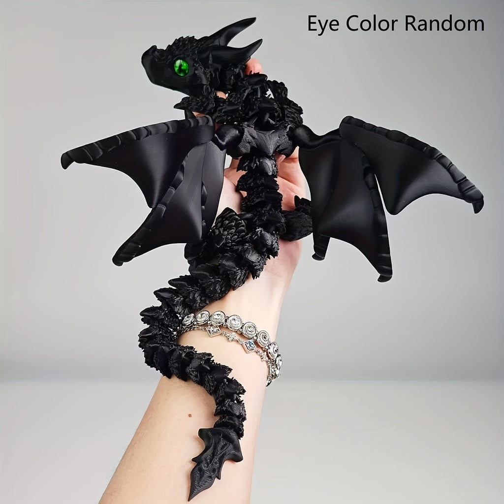 3D Magic Dragon Sculpture Color-Shifting Mystery Eyes Holiday Decor Christmas Halloween CNY Living Room Kitchen Gift
