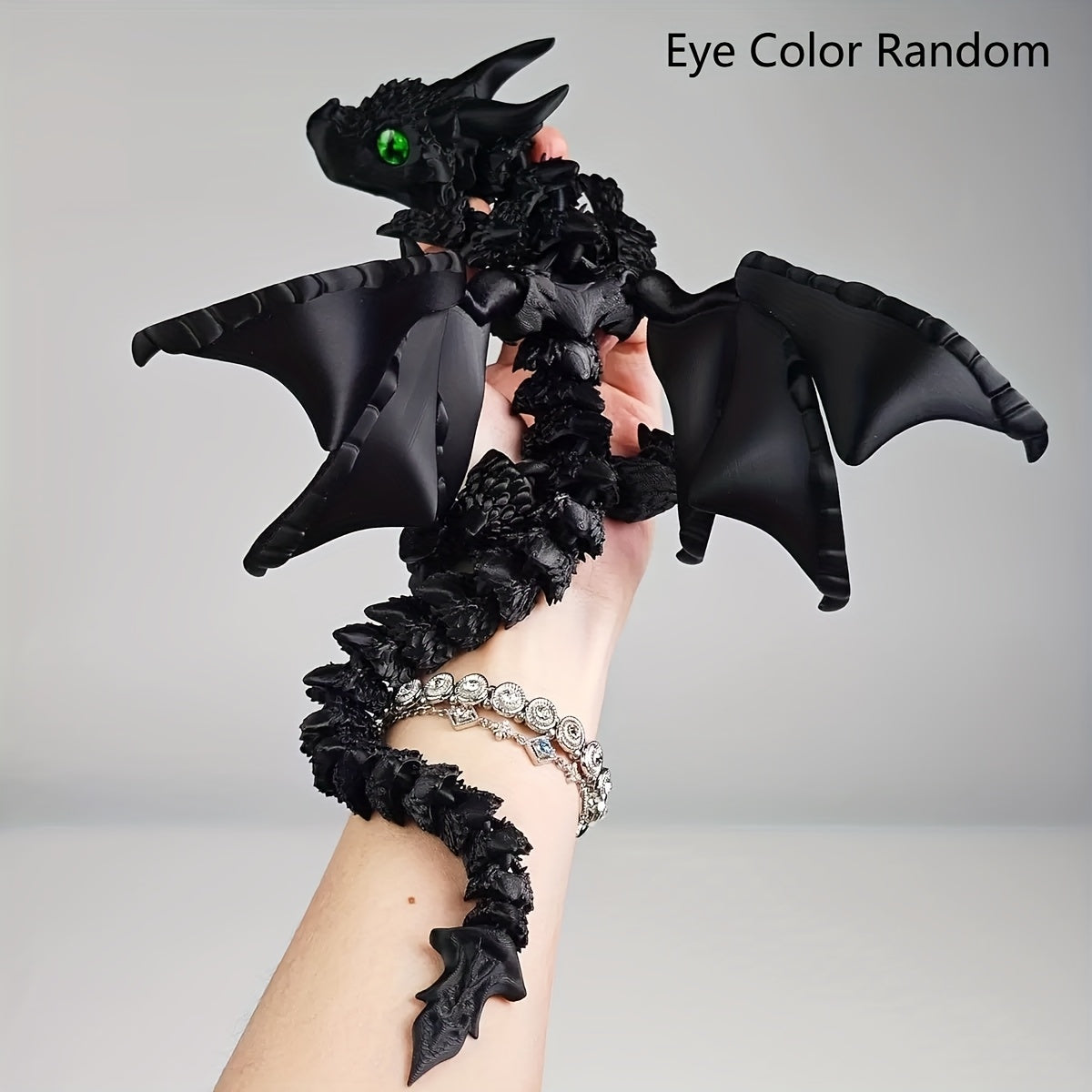 3D Magic Dragon Sculpture Color-Shifting Mystery Eyes Holiday Decor Christmas Halloween CNY Living Room Kitchen Gift