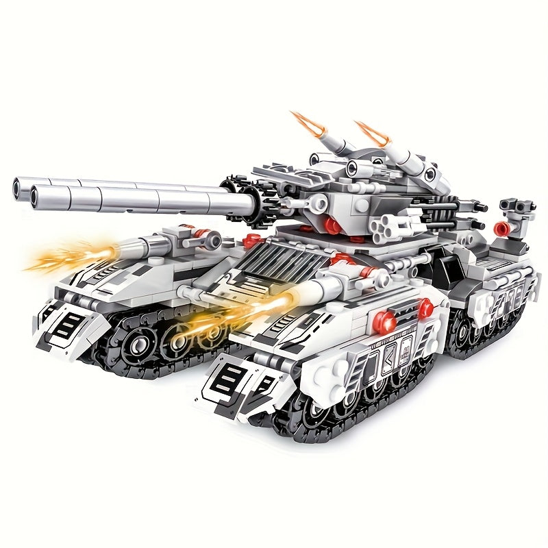 Snow Tank Building Blocks Set 1628pcs 8-in-1 Military Armored Vehicle Model Kit for Adults Teens Ages 14 Plus - Christmas Birthday Gift