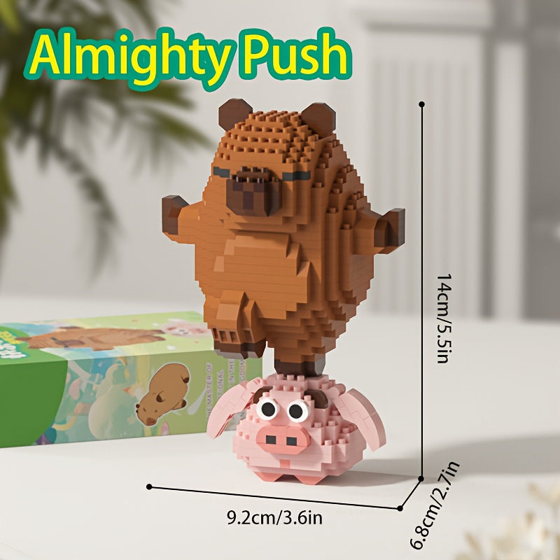 Capybara Micro Building Blocks 562pcs Miniature Collector Edition DIY Desk Decor Stress Relief Toy - Multiple Themes - Birthday Easter Christmas Gift for Boys Girls Teens Adults