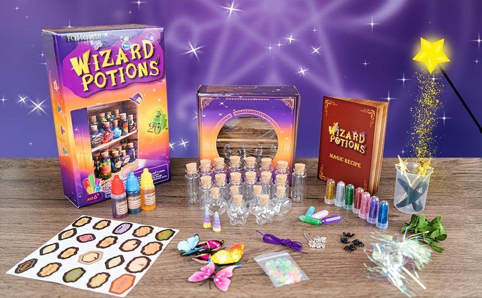 DIY Magic Potion Craft Kit for Kids – Wizard Potion Bottle Making Set – Fantasy Arts & Crafts for Boys & Girls Ages 6+ – Halloween Party Activity – Christmas & Birthday Gift