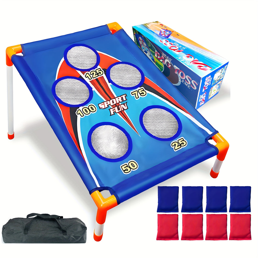 5-Hole Bean Bag Toss Board Game Set with 8 Bean Bags & Carry Bag – Outdoor Indoor Party Game for Kids Adults Backyard Camping Beach Tailgate