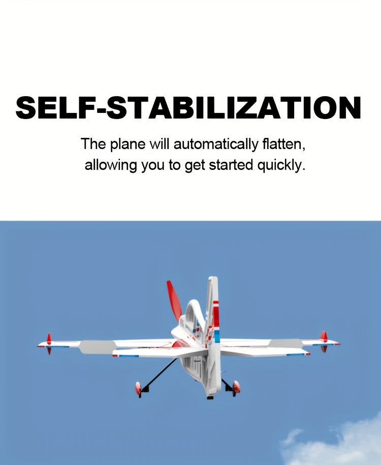 RC Plane 6CH Brushless Motor Remote Control Airplane One-Key Stunt Glider 150M Altitude 2 Batteries Beginner and Experienced Pilots Outdoor Flying Gift