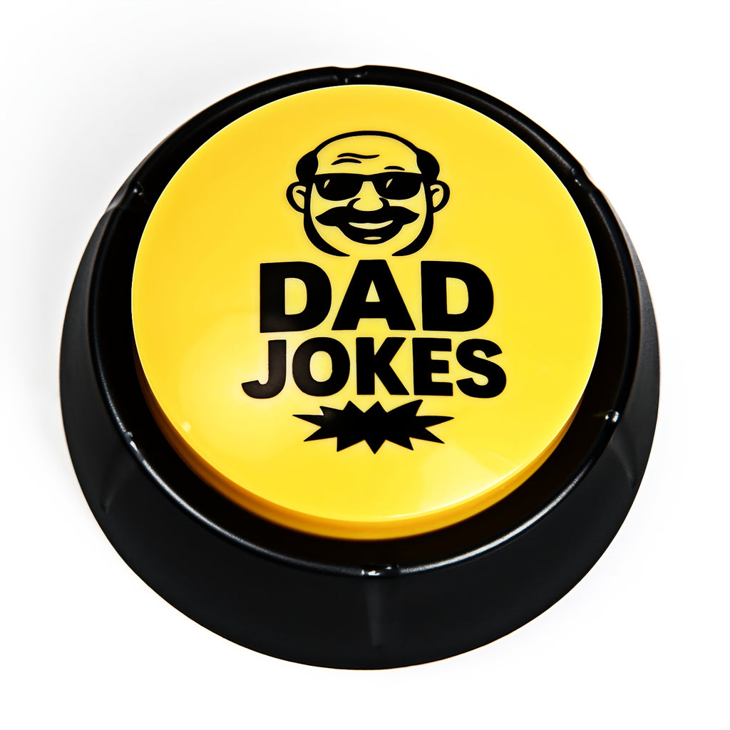 Dad Joke Button Funny Gag Gift for Men – Push Button Hilarious Jokes Novelty Toy – Father's Day, Birthday & Christmas Stocking Stuffer for Dads, Grandpas & Husbands
