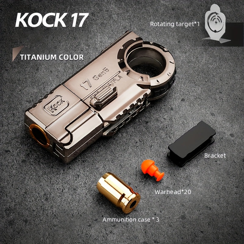 Alloy Finger Pistol Fidget Stress Relief Toy – One-Touch Cartridge Metal Fingertip Gun Novelty Mischievous Toy Perfect Gift for Adults Teens
