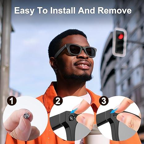 LED Light Blocking Stickers for Smart Glasses, HIBLOKS Laser-Cut Repositionable Low-Tack Decal Covers in 12- or 24-Piece Packs