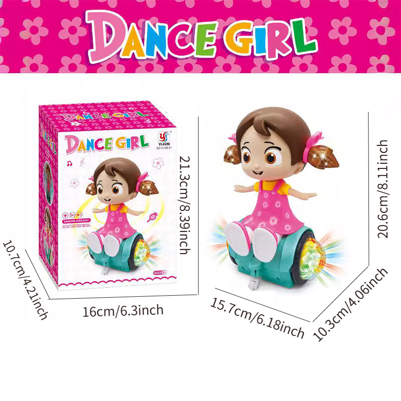 Electric Stunt Rotating Dancing Girl Balance Car Toy – Universal Spinning Fidget Toy for Kids, Fun Holiday Birthday Christmas Halloween Gift for Boys and Girls