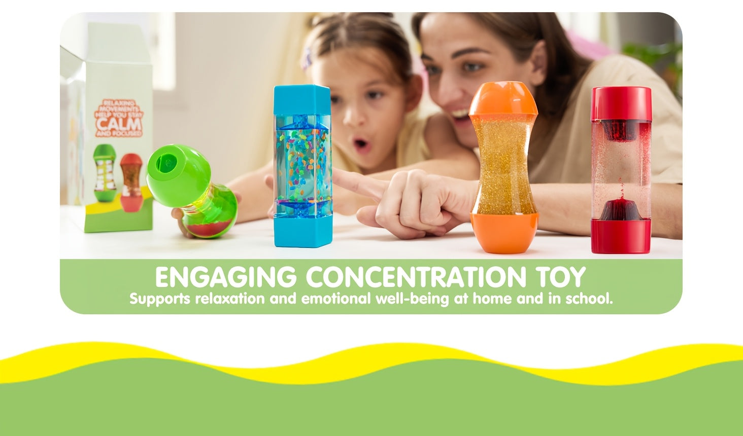 Fidget Tube Toys 4 Pack for Kids – Sensory Calming Tubes for Autism ADHD Stress Relief, Calm Down Corner Supplies, Speech Therapy, Birthday Christmas Gift
