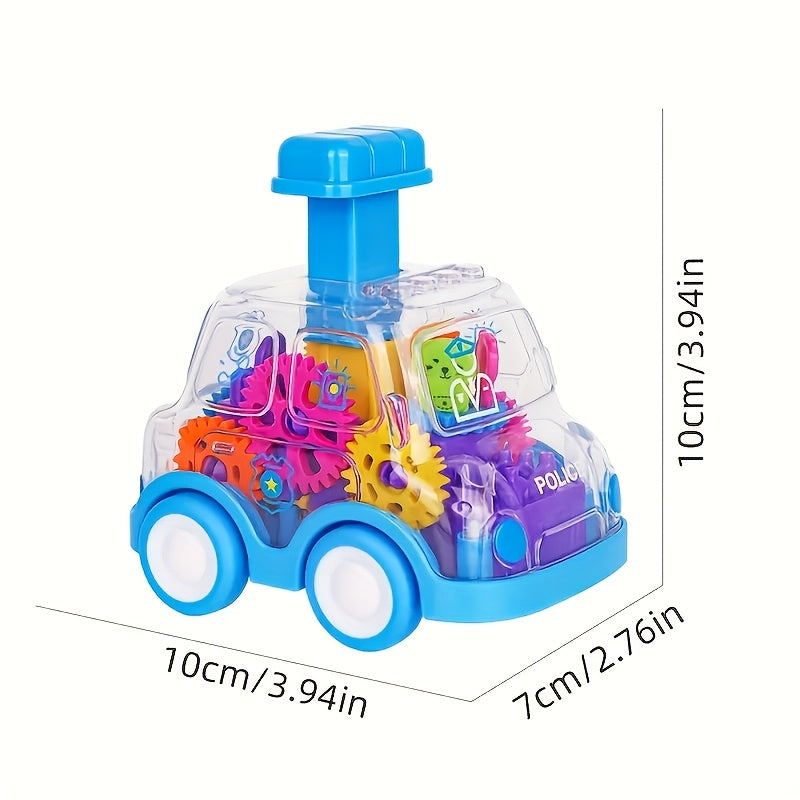 Model Gear Cars Toy Set for Kids – Interlocking Mechanical Gear Vehicle Building Toy, STEM Learning Gift for Boys Girls Ages 3+, 3 Pack