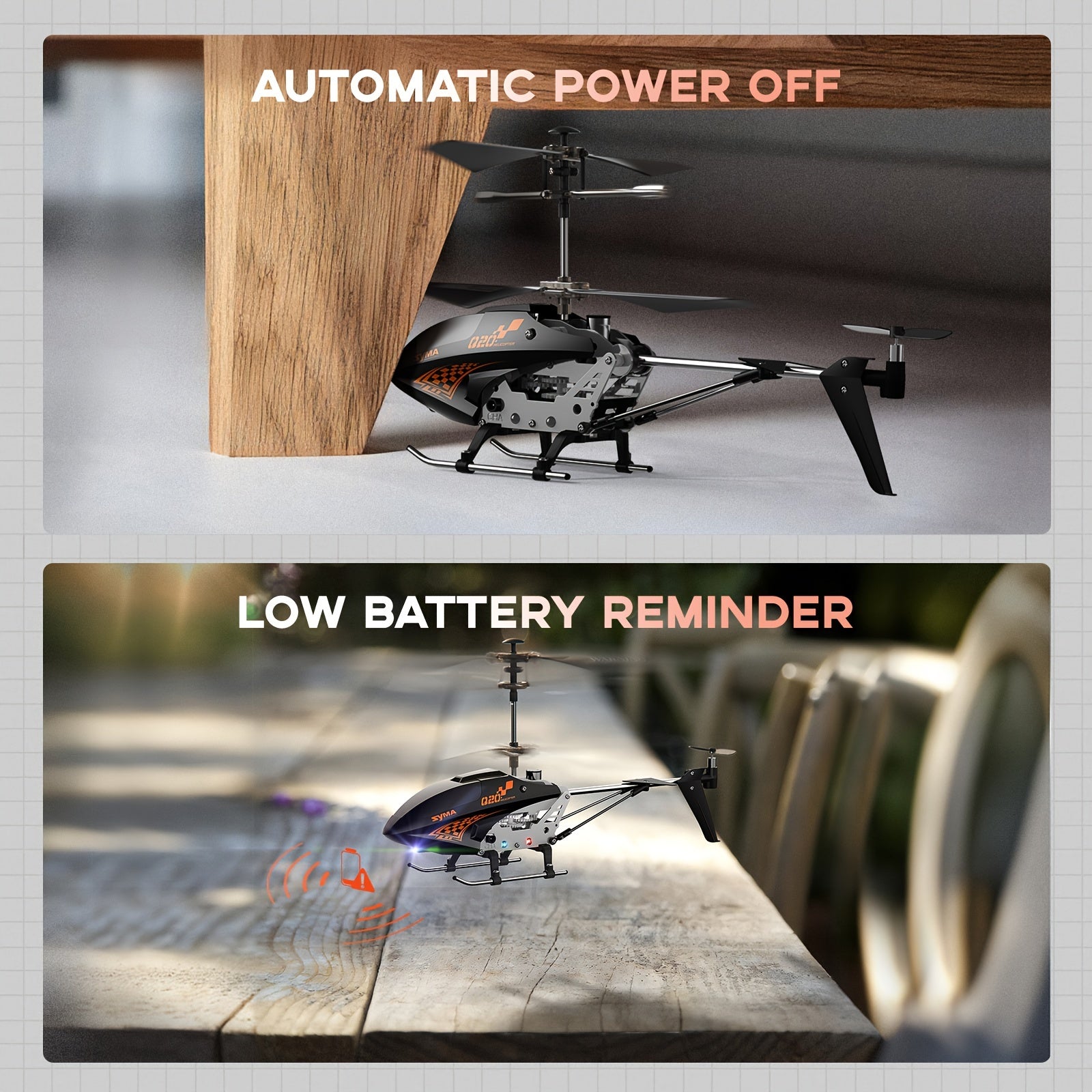 RC Helicopter Altitude Hold One-Key Takeoff Landing 3.5CH Gyro Stabilizer Indoor Flying Toy Alloy Frame Kids Boys Girls Ages 8-12 Birthday Christmas Valentine Gift