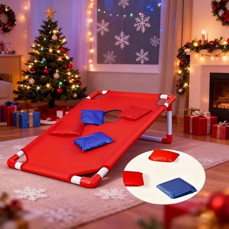 Cornhole Game Set 2 Boards 6 Bean Bags Carry Bag - Indoor Outdoor Backyard Party Beach Camping Tailgate Game for Kids Adults - Birthday Christmas Halloween Gift