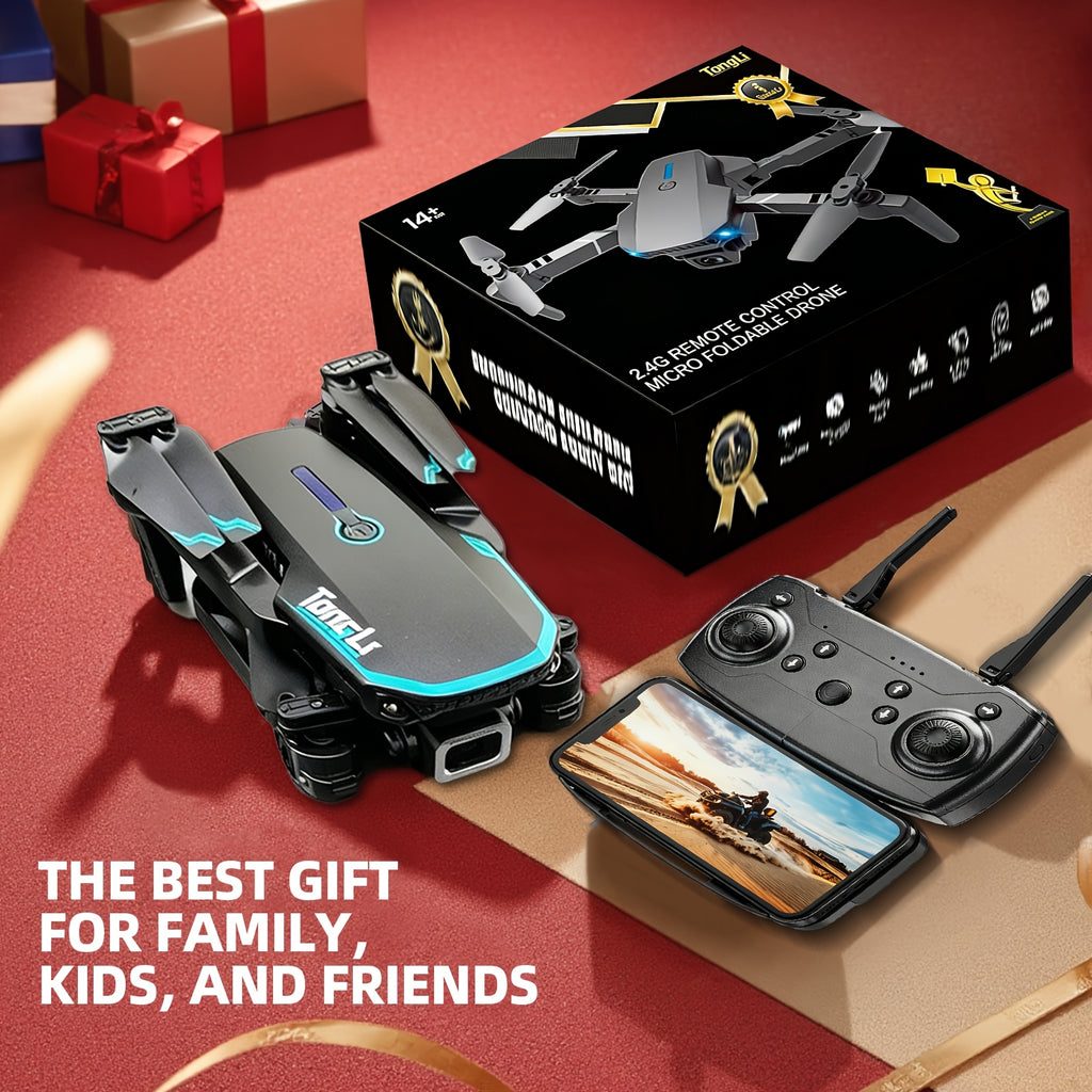 Foldable Beginner Drone with Optical Flow Hover & 360° Stunts – RC Quadcopter, Headless Mode, One-Key Takeoff/Landing, Crash-Resistant, Aerial Photography, Easy to Fly Gift