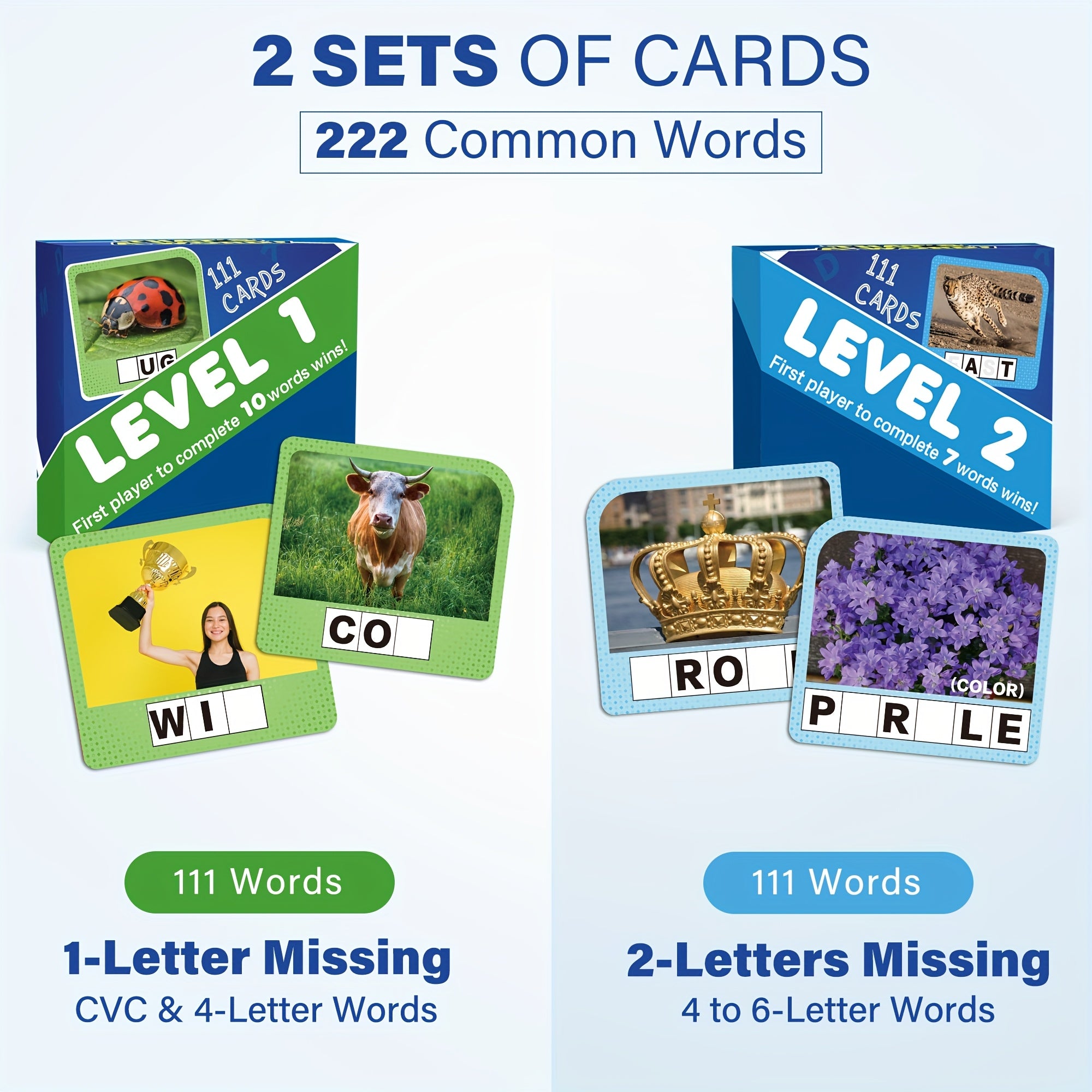 Spelling Game Flash Cards for Kids with 224 Sight Word Cards & 208 Wood Letter Tiles - Phonics Learning Game for Kindergarten Preschool Ages 4-8, Autism ADHD Friendly, Birthday Christmas Gift Boys Girls