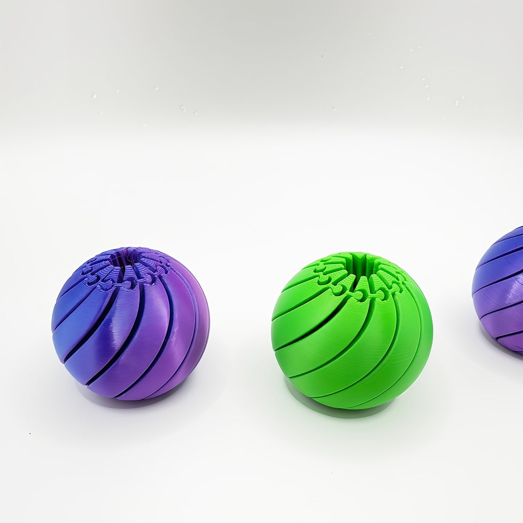 3D Printed Slime Deformation Ball 4 Pack – Random Color Squeeze Stress Balls, Novelty Home Decor Ornament & Holiday Gift for Kids & Adults
